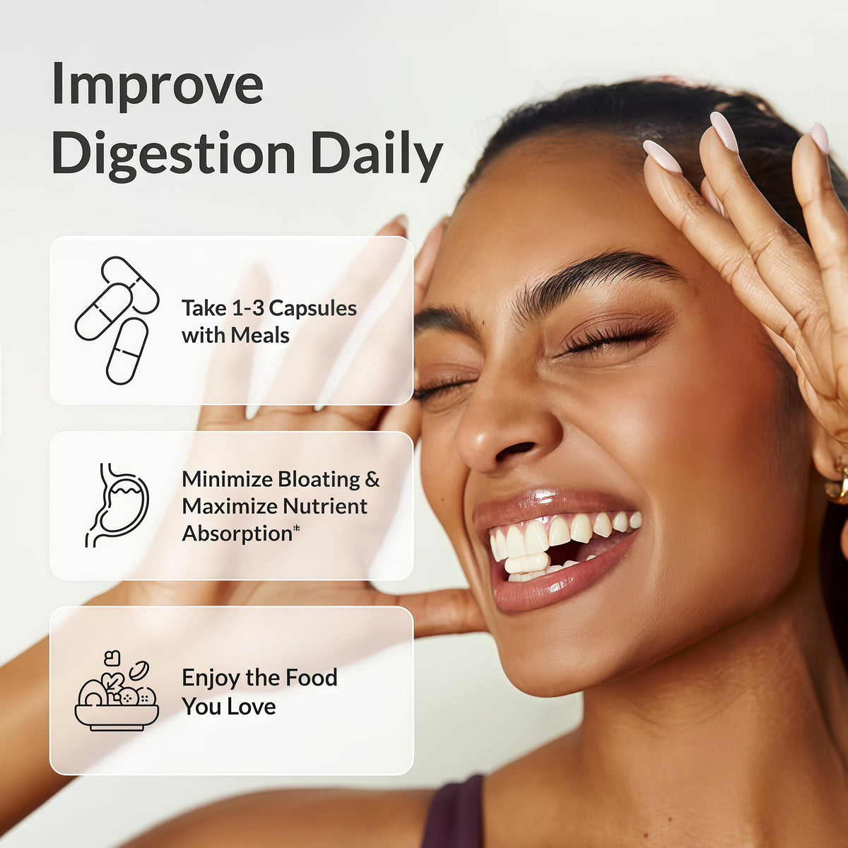 BIOptimizers MassZymes - Complete Digestive Enzymes Supplement for Gut Health - Bloating Relief for Men and Women - Lipase Amylase Bromelain Digestive Enzymes (60 Capsules)